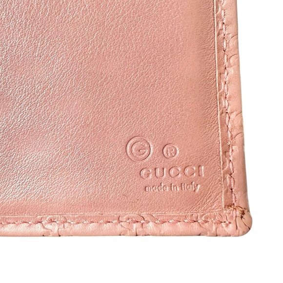 Gucci Pink GG Micro Guccisima Embossed Monogram Leather Long Carryall Wallet - Picture 6 of 10